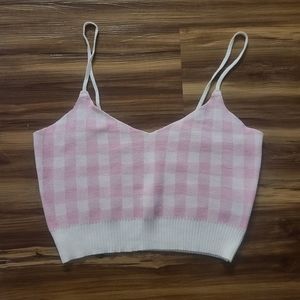 Pink Gingham Crop Top 💕